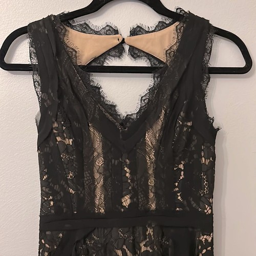 Vestido para mujer Heartloom de encaje negro nude sin mangas XS NUEVO CON ETIQUETAS - Imagen 3 de 7