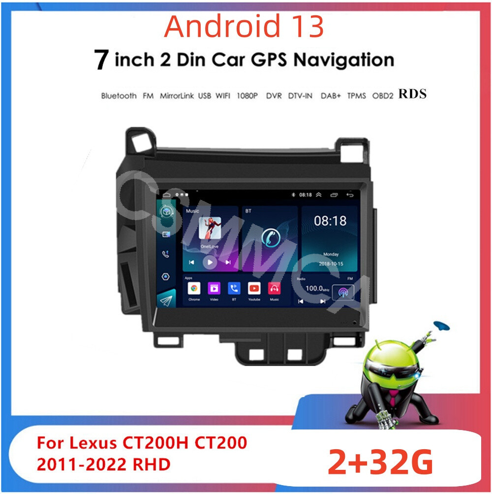 7"" Car GPS Navigation For Lexus CT200H CT200 2011-2022 Radio Stereo Head Unit