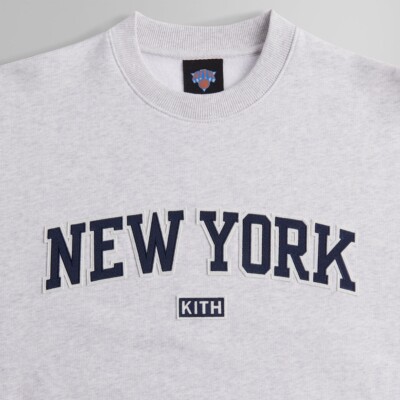 Kith New York Knicks City So Nice Nelson Crewneck Heather Grey