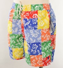 POLO RALPH LAUREN Traveler Floral Patchwork Classic Fit Swim Shorts LARGE NWT