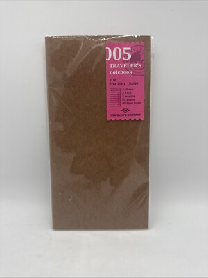 Midori Traveler's Notebook (Refill 005) 2 Month Diary grid JAPAN IMPORT