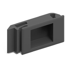 Door Cabinet Lock Black Plastic Recessed Sliding Pull Latch 1.2 - 1.5 mm  07115