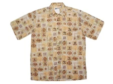 HALF MOON BAY ~ Aloha Hawaiian Short Sleeve Button Up ~ Size Mens Medium