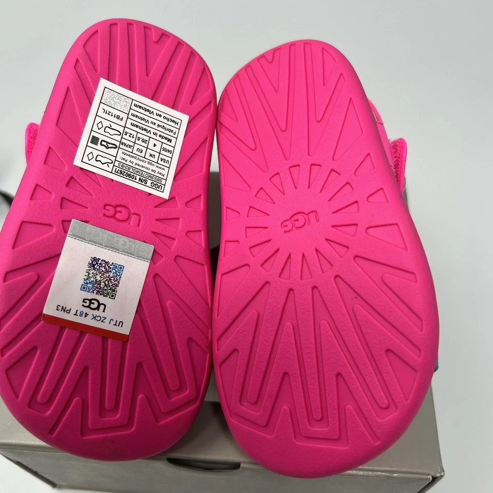 Sandalia UGG Baby Kolding Rosa Arco Iris Talla 12-18 Meses ¡Nueva En Caja! Foto 4 de 4