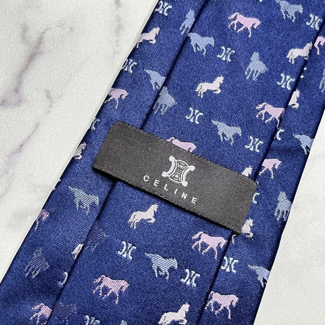 CELINE cravatta uomo seta originale usata cravatta abito classico lusso multicolore A15