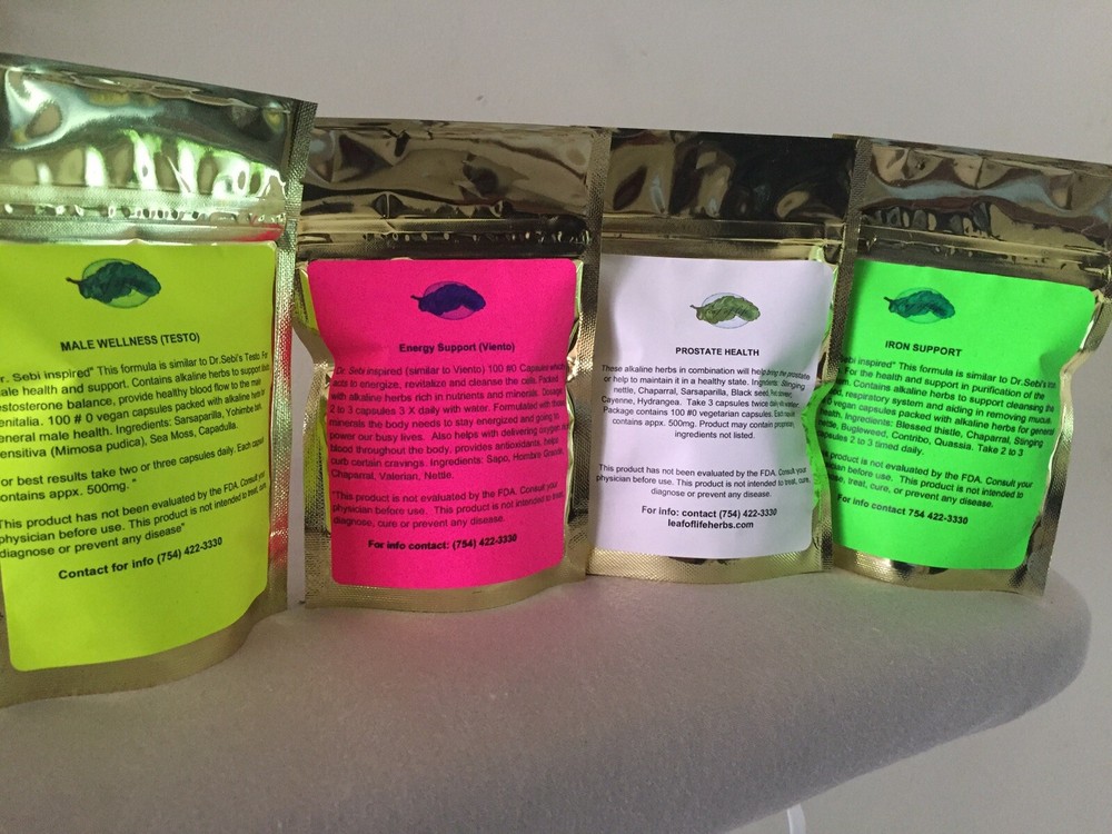 Male Wellness Package buy 3 get 1  free shipping Dr. Sebi inspired herb capsules