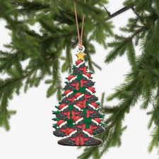 Black Cat Christmas Ornament, Black Cat Xmas Ornament, Black Cat Lovers Gift