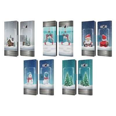 HEAD CASE WEIHNACHTEN IM EINWECKGLAS BRIEFTASCHE HUELLE FÜR SAMSUNG HANDYS 3
