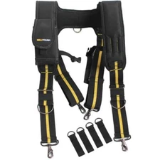 MELOTOUGH Suspenders Tool Belt Suspenders with Large Moveable Phone Holder Pe...