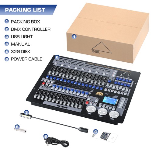 1024 Channels DMX Controller Console Disco 2.4G Wireless Transmitter & Receiver - Picture 8 of 12