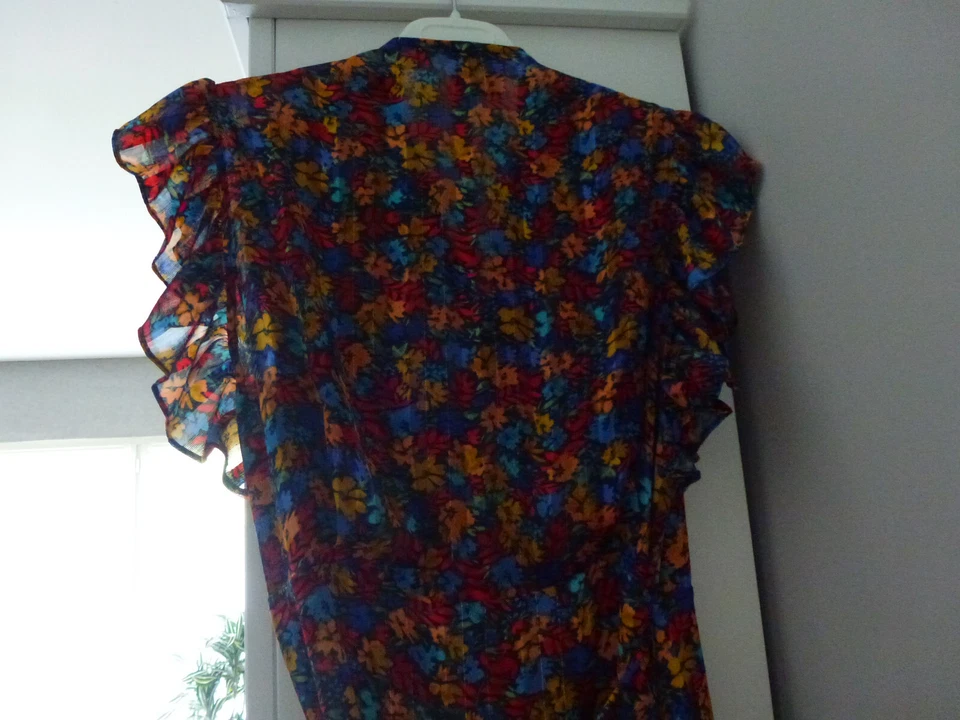 Robe longue Jane WOOD fleurie forme cache-coeur T.2 - Photo 3/4