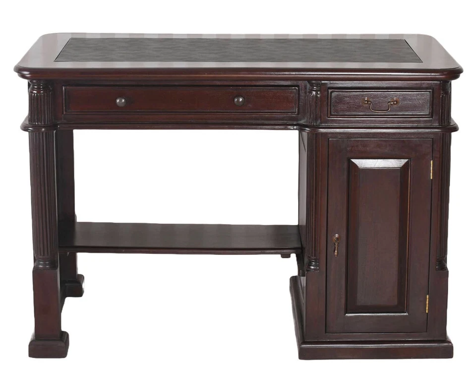 Massivholz Schreibtisch Villa Hemingway Mahagoni 120x60 cm Antik Unikat