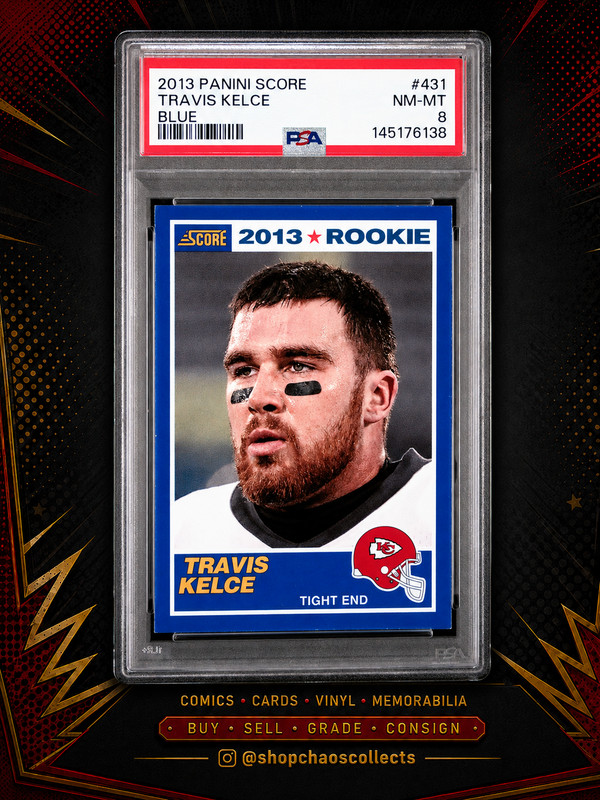 2013 Score - Rookie Travis Kelce #431 Blue (RC) PSA 8
