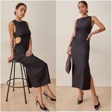 REFORMATION Doria Dress In Black