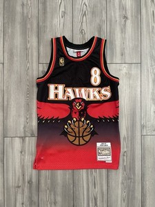 Maillot NBA Mitchell & Ness - Atlanta Hawks Steve Smith - Throwback Vintage Taille M Noir Et Blanc