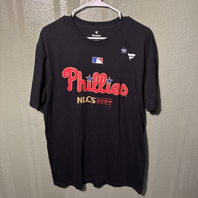 NWOT Men's L Fanatics MLB Philadelphia Phillies *ERROR 2024 NLCS* T-Shirt Black