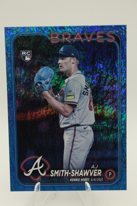 2024 Topps Update AJ Smith-Shawver #US316 Rookie Debut Blue Foil 832/999 RC