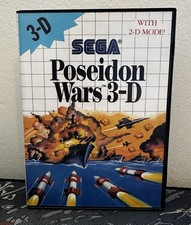 Poseidon Wars 3D Sega Master System Complete in Box w/ Manual Tested