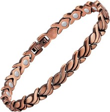 Pulseras de cobre para mujeres, 99.99 cobre puro, magn ticas y ajustables.