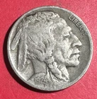1924D US Buffalo Nickel! "Denver" Mint! FINE! Old US Coin!