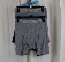 Hanes Mens 5 PACK Underwear Boxer Briefs Cool  Breathable Gray/Black Size M