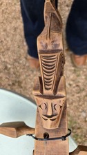 Rare VTG Import  Hasapi Lute Indonesian Carved Wood 2 String