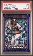 2024 TOPPS PURPLE HOLOFOIL #259 JUSTIN LAWRENCE 591/799 PSA 9