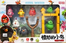 htf mib angry birds movie figures toys lot playset slingshot red