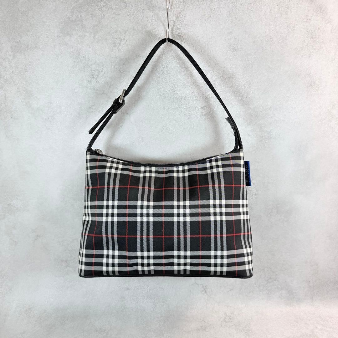 Burberry Blue Label Shoulder Bag Nylon Navy Black Horse Logo Handbag Bag New thumbnail 13