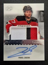 PAVEL ZACHA  2016-17 Upper Deck Premier Rookie Patch Autograph #/299 RC Auto