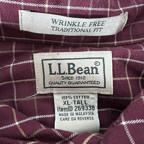 Camicia sportiva LL Bean Kennebunk antirughe tradizione vestibilità uomo XL alta 269338 - Foto 5 di 5