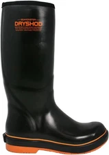 Dryshod Men Seamonster Premium Rubber Fishing Boot - Black/Orange - Sz 10