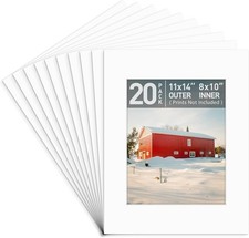 Golden State Art, Acid Free, Pack of 20 11x14 White 20-Mat,