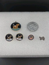 Vtg NASA Apollo 11 & 16 Space Pin Lot 30th Anniv Saturn V Medallion Rover