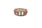Vintage Sterling Silver 925 Emerald Clover Ring Size 6.75