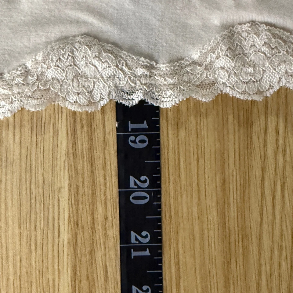De colección Y2K i.e. Cami Top Mujer Talla 1X Encaje Borde Crema Capas Hada Cottagecore Foto 3 de 4