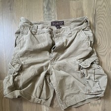 Abercrombie Fitch Vintage Men s Beige Cargo Shorts Cotton Canvas