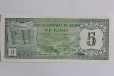Mint condition 5 Florin banknote from 1986 Aruba (58813)