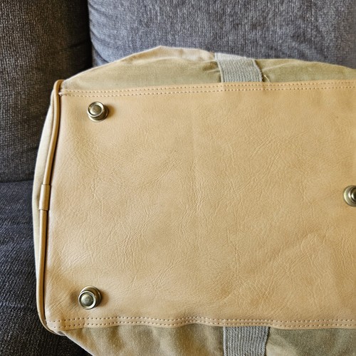 Vintage Polo Ralph Lauren Duffle Weekender Large Travel Bag Beige - Picture 12 of 12