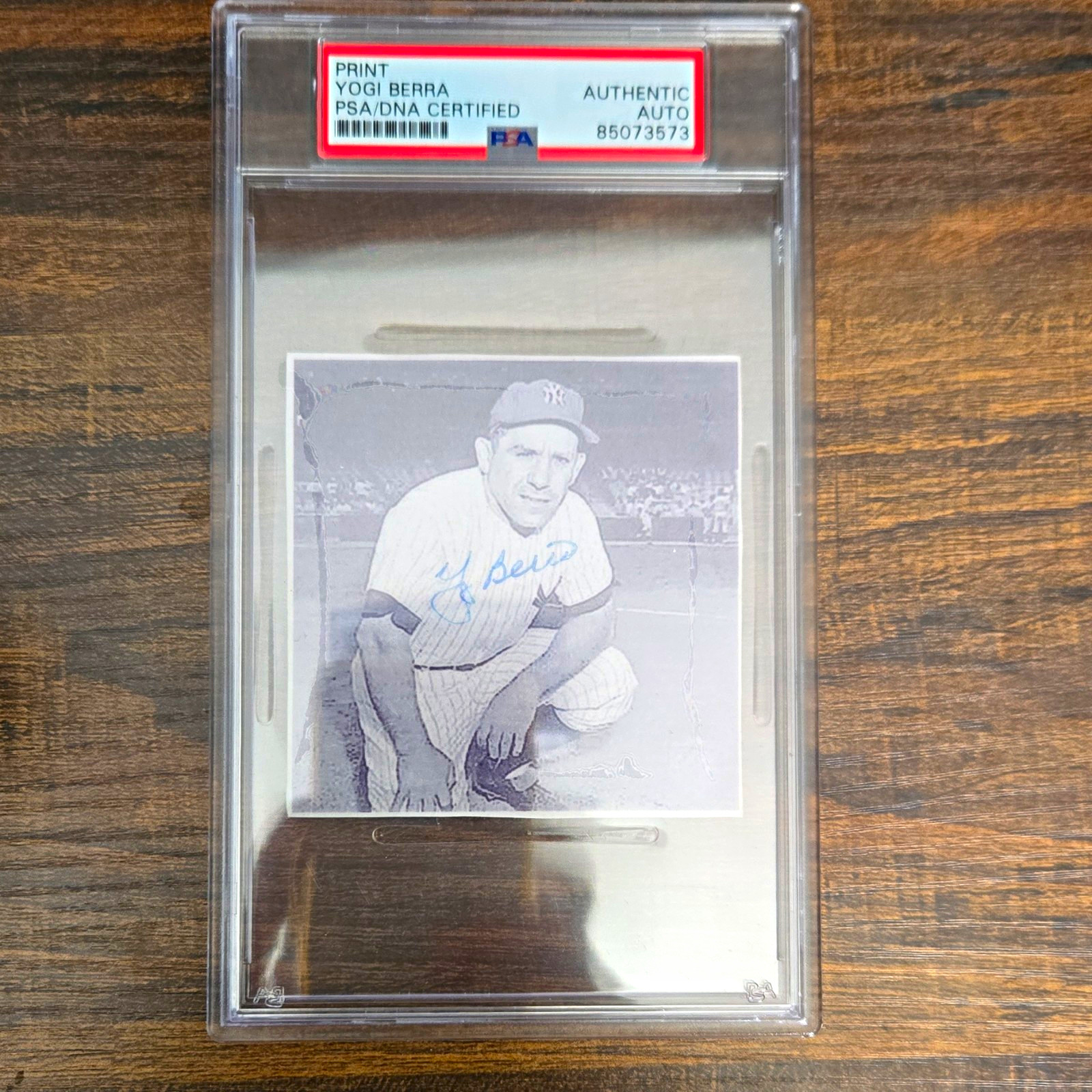 Yogi Berra Autographed Oversized Print Card New York Yankees PSA/DNA 85073573