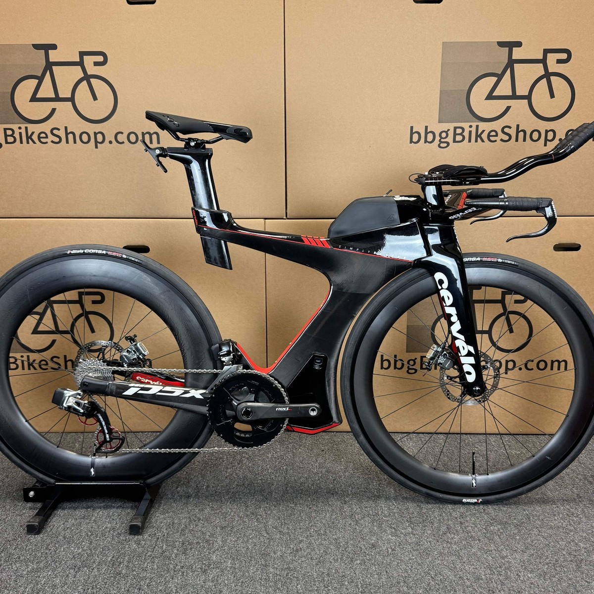 Demo Cervelo P5X, Sram Red eTap, HED Wheels, Carbon Triathlon Bike