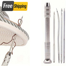 5Pcs Leather Sewing Needles Stitching Curved Heavy Duty Shoe Repair DIY Tool US