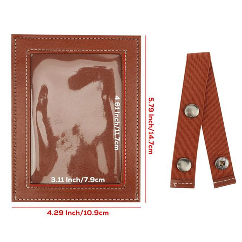 Visera de coche marco de fotos clip coche cuero PU marco de fotos decoración de vehículos Foto 2 de 4