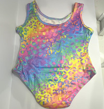 Girls Sleeveless Multi-Color Animal Print Leotard S 3/4T for Gymnastics/Dance