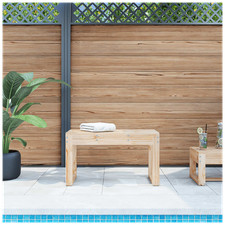 Garden bench Natural pine 80x38x45 cm Solid pinewood Outdoor slatted garden seat