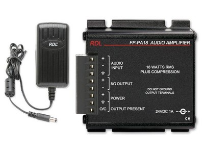 RDL FP-PA18 18 W Audio Power Amplifier with Power Supply