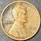 1919 Lincoln Cent • Good to Very Fine • Philadelphia Mint • Semi-Key Wheat Toned