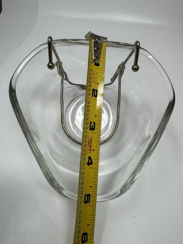 Vintage MCM 1970s Indiana glass chip and dip bracket And Glass Dip Bowl Only - Bild 9 von 10