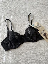 NWT Vintage CACHAREL 36B Bra Underwire Designer Lingerie 1980's Deadstock NOS
