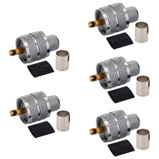 Pack of 5 UHF PL-259 PL259 SO239 Male-Plug Crimp Connector for LMR400 RG8 9913 C